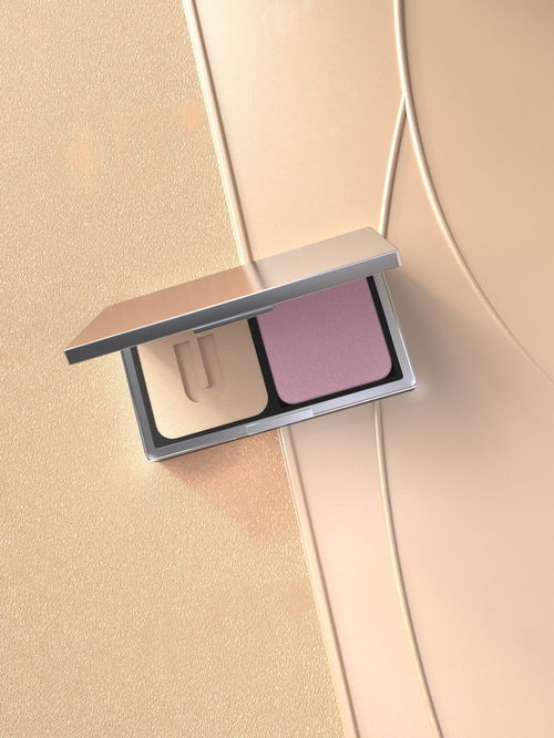 简约清新 美妆日用百货的抽象空间渲染